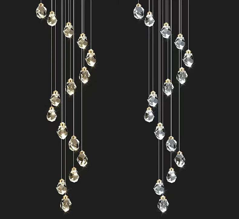 Modern home decoration crystal chandelier, stair Pendant lamp, living room Pendant lights, interior lighting