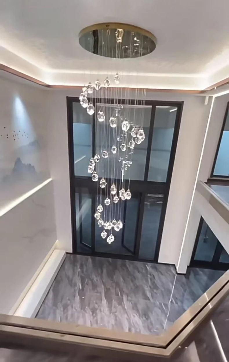 Modern home decoration crystal chandelier, stair Pendant lamp, living room Pendant lights, interior lighting